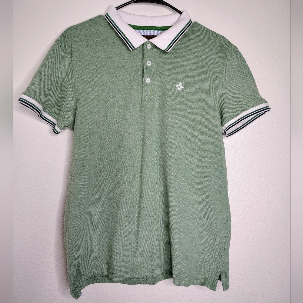 Porto Sur Mens Collared Classic Green Polo Shirt Sz M Cotton Blend - Picture 1 of 10